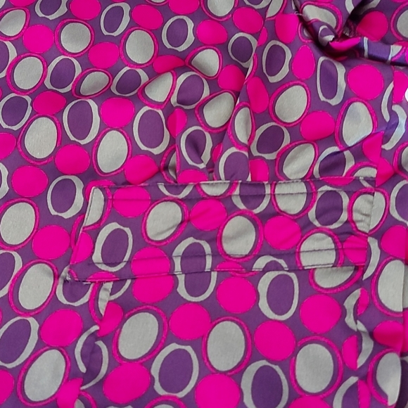 Request Cap Sleeve Shimmer Fuchsia blouse size L - Picture 9 of 13